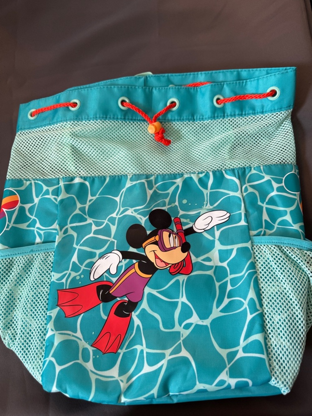 Mickey Mouse Teal Swim Backpack with Red Accents - Picture 1 of 4